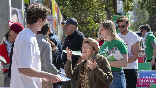 Voters at the polling booth at the National Centre of Indigenous Excellence for the NSW Local Government Election 2024. Picture: NewsWire / Simon Bullard