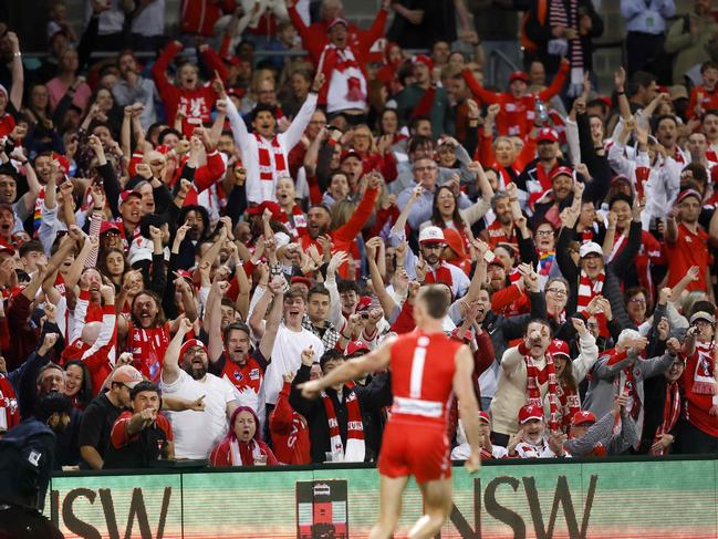 Crowd numbers at Swans games in the SCG dwarfed rival codes in 2024 with an average of over 39,000 across 13 matches. Picture: Phil Hillyard