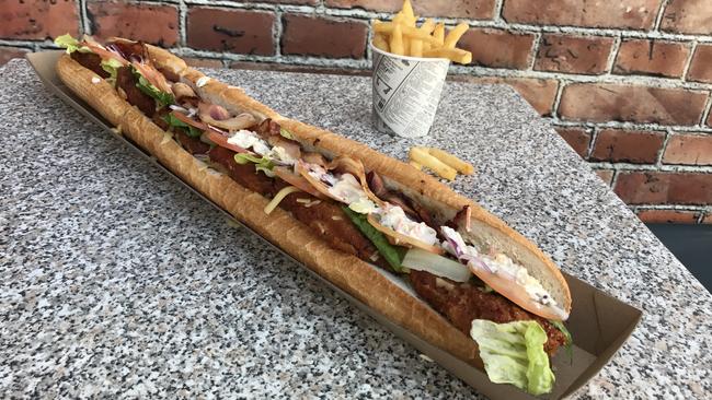 The two-foot long Schnitzenstein at The Schnitzel Theatre. Picture: Jenifer Jagielski