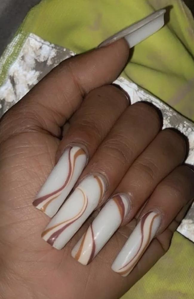 Hannah is a construction student but has been getting her nails done since she was 13.