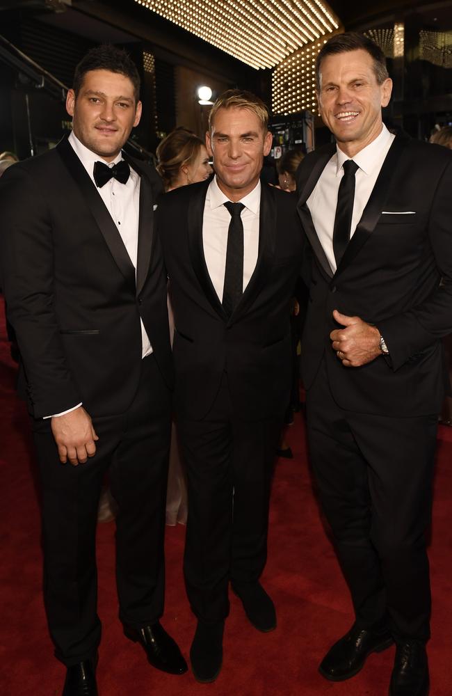 I’m a Celeb faves Brendan Fevola, Shane Warne and Paul Harragon. PICTURE: JASON EDWARDS