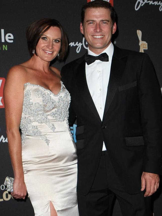 TODAY show host Karl Stefanovic and Cassandra Thorburn at the 2012 Logie Awards. Picture: Picture Media