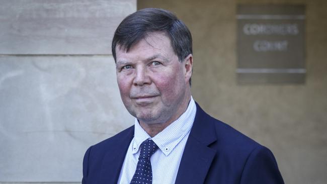 RAH interventional neuro radiologist, Dr James Taylor, leaves the Coroners Court on Monday. Picture: AAP/Mike Burton