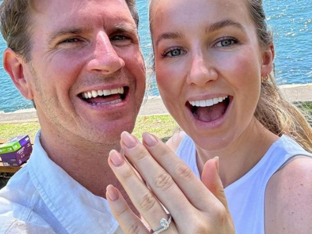 Sam Mac and Rebecca James were engaged in December. Picture: Instagram.