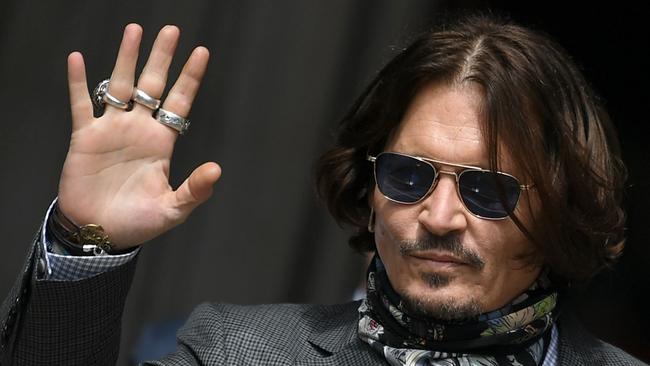 US actor Johnny Depp arrives to attend his libel trial against News Group Newspapers (NGN), at the High Court in London. Picture: Daniel Leal-Olivas/AFP