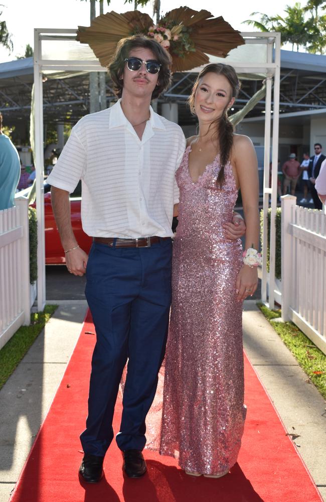 Peyton White and partner at the Caloundra State High School formal 2024.