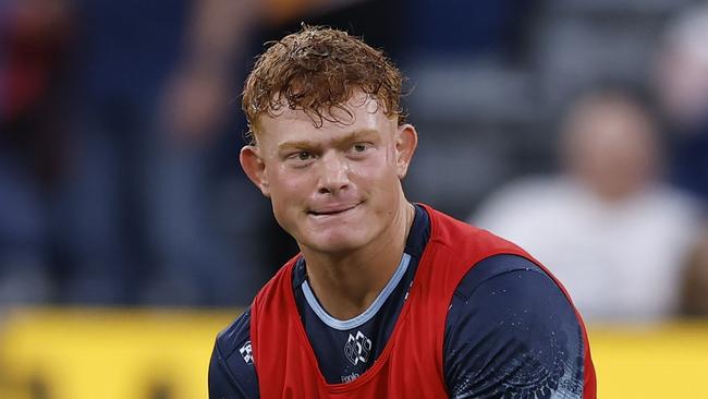 SYDNEY, AUSTRALIA - MARCH 22: Tane Edmed of the Waratahs warms up before  the round six Super Rugby Pacific match between NSW Waratahs and ACT Brumbies at Allianz Stadium, on March 22, 2025, in Sydney, Australia. (Photo by Darrian Traynor/Getty Images)