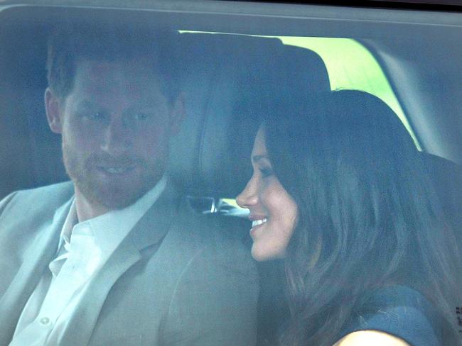 Prince Harry and Meghan left Kensington Palace and arrived at Windsor the day before their wedding. Picture: Mega.