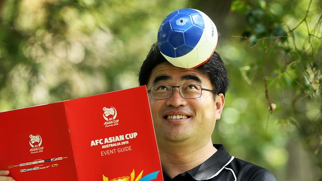 Michael Ma gets ready for the Asian Cup. Picture: Glenn Barnes