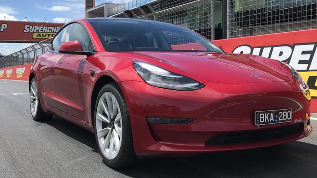 A Tesla Model 3.