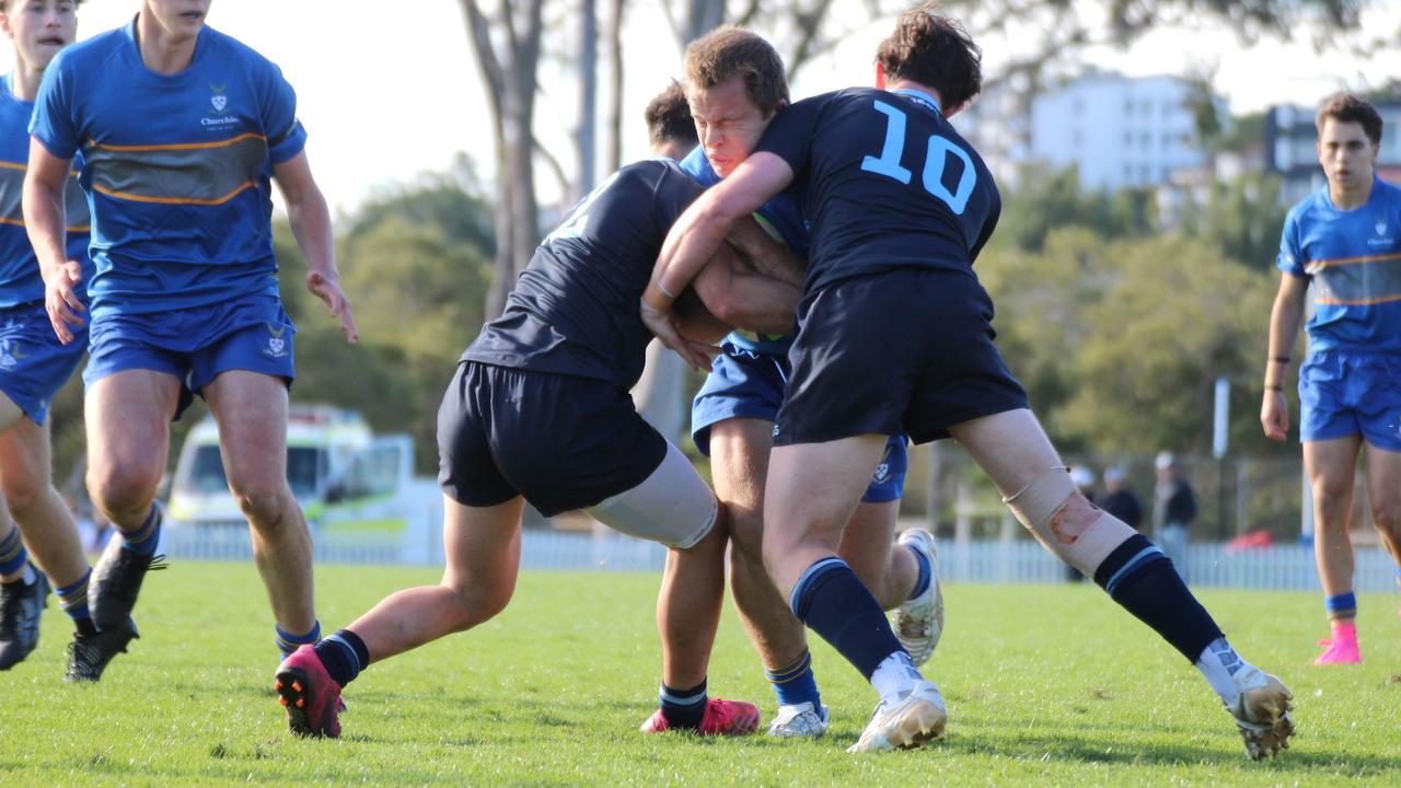 Max Blanch. GPS First XV rugby round one action between BGS and Churchie.