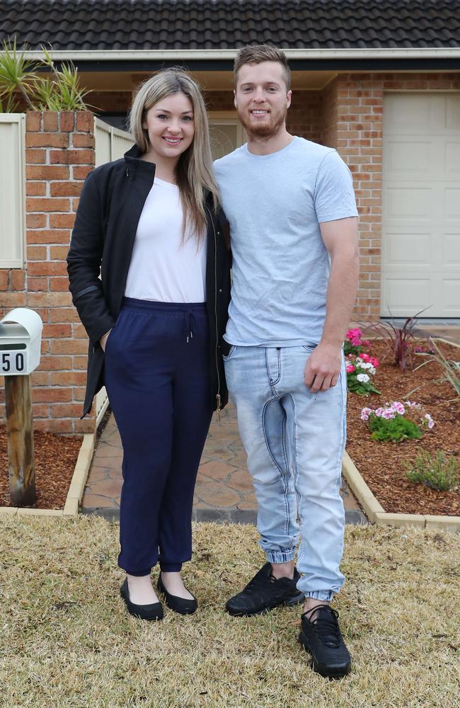 Melissa Taylor and Matt Hespe recently bought their home after saving for a number of years. Picture: David Swift