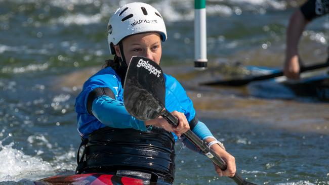 Young paddler Codie Davidson competing at Penrith recently.