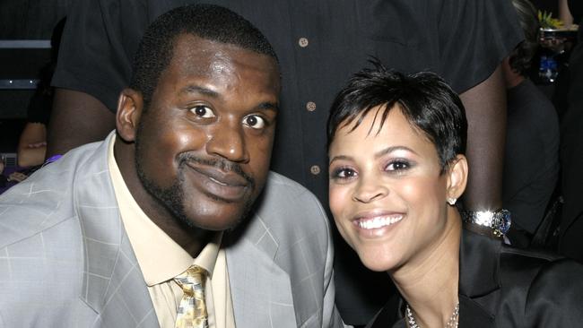 Shaquille O'Neal and wife Shaunie Nelson during Shaquille O'Neal Hosts Pre-Season Party to Benefit the Lakers Youth Foundation at The New Avalon in Hollywood, California, United States. (Photo by Malcolm Ali/WireImage)