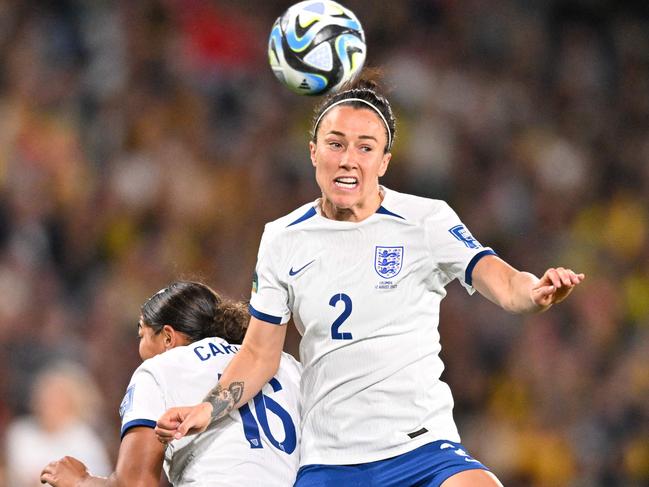 Defender Lucy Bronze is one of England’s most dangerous players. Picture: Izhar KHAN / AFP