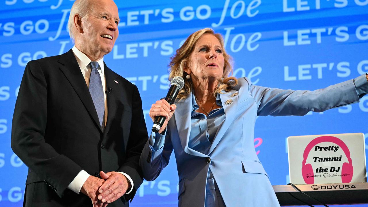 Joe and Jill Biden just after his debate against Mr Trump. Picture: Mandel Ngan/AFP