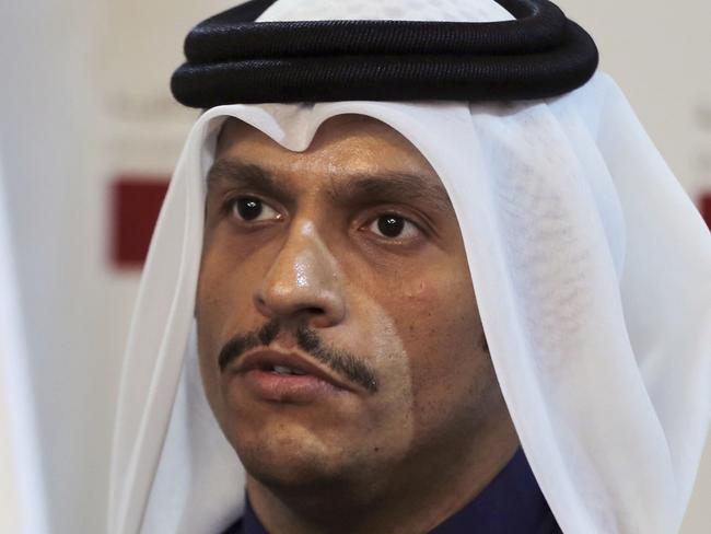 Qatari foreign minister Sheikh Mohammed bin Abdulrahman al-Thani has rejected its neighbours claims. Picture: Bilal Hussein/AP