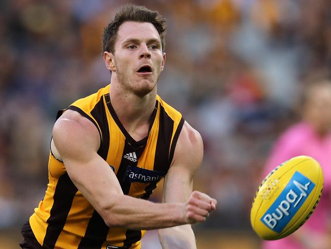 Rising Star Blake Hardwick says Hawthorn can still play finals this year. Picture: Michael Klein