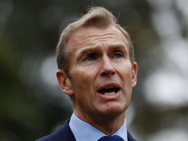 NSW Minister for Planning and Public Spaces Rob Stokes speak at a press conference. Picture: NCA NewsWire / Nikki Short