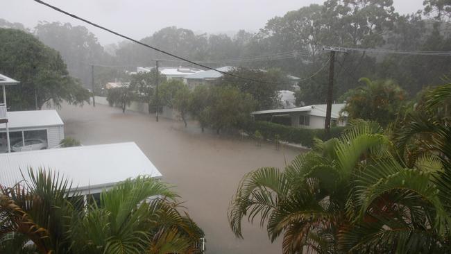 Flooding around the Gold Coast in February. picture Glenn Hampson