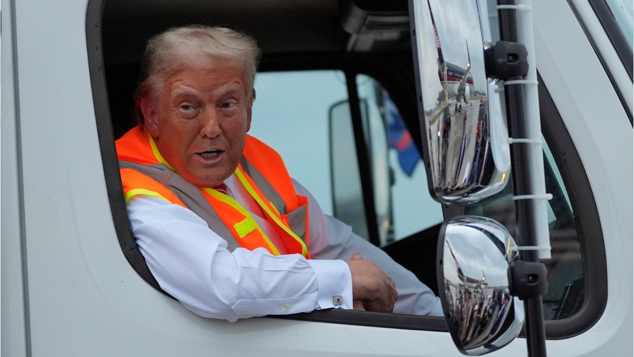 Donald Trump rides in ‘big, beautiful’ garbage truck after Biden’s ...