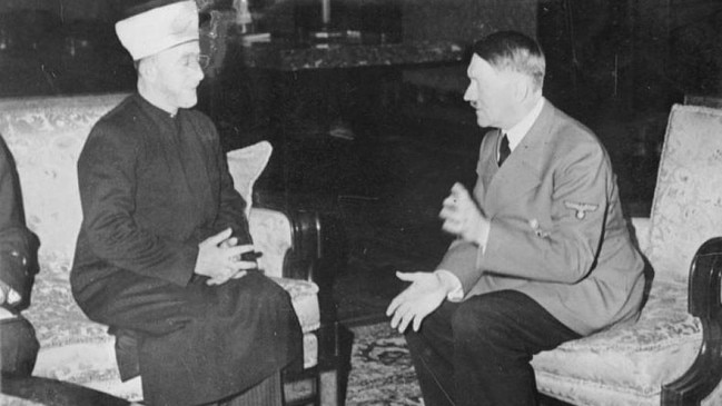 Hitler hosts Grand Mufti of Jerusalem Haj Amin al-Husseini in 1941 in Germany.