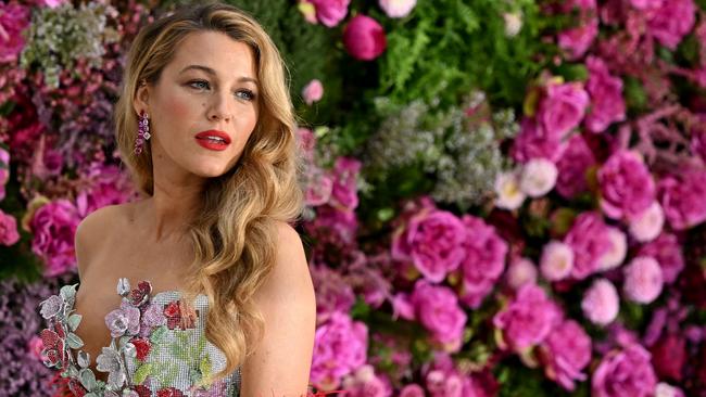 Blake Lively poses at a London gala screening of It Ends With Us. Picture: AFP