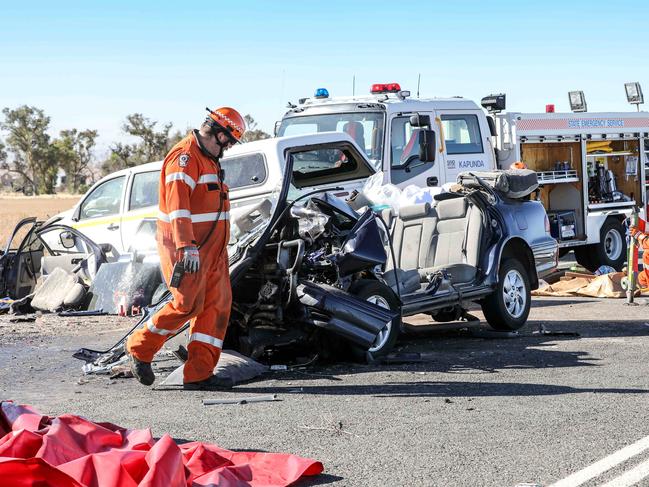 NEWS ADV: Two car crash on the Horrocks Highway just north of Templers.AAP/RUSSELL MILLARD