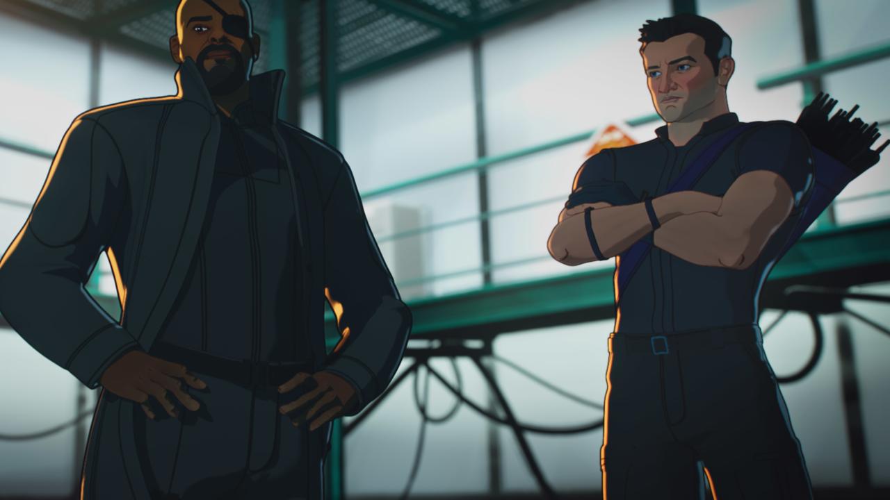 Samuel L. Jackson and Jeremy Renner reprise their MCU roles in animated form.