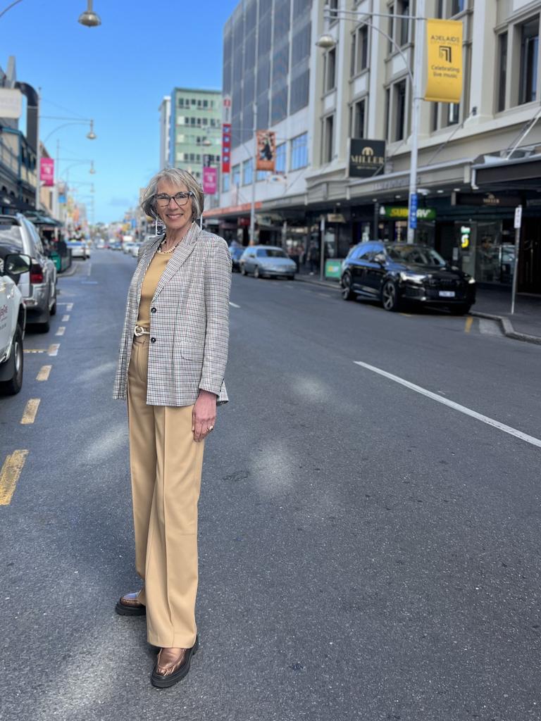 Lord Mayor Jane Lomax-Smith in Hindley St. Picture: Supplied