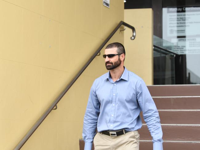 John Peros leaves Mackay court house during the Shandee Blackburn Inquest on day four.