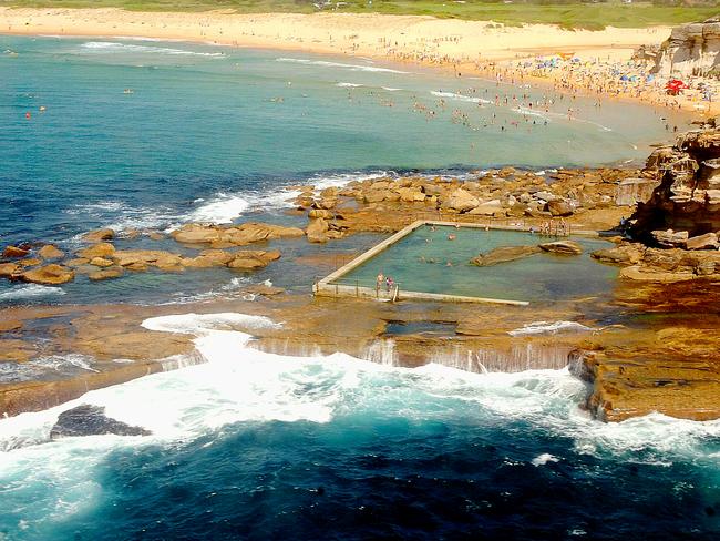 North Curl Curl rock pool from the air. Picture: Elenor Tedenborg.