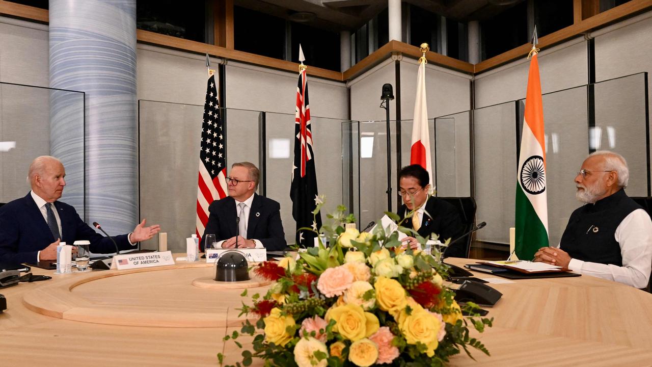 Quad leaders meeting on the sidelines of the G7 Leaders' Summit in Hiroshima.