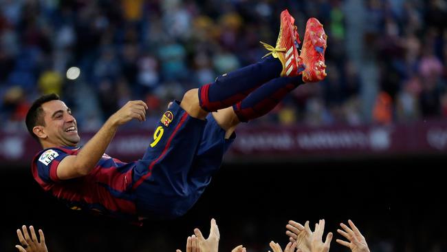 VIDEO: Xavi Hernandez makes his final Camp Nou exit with tears in