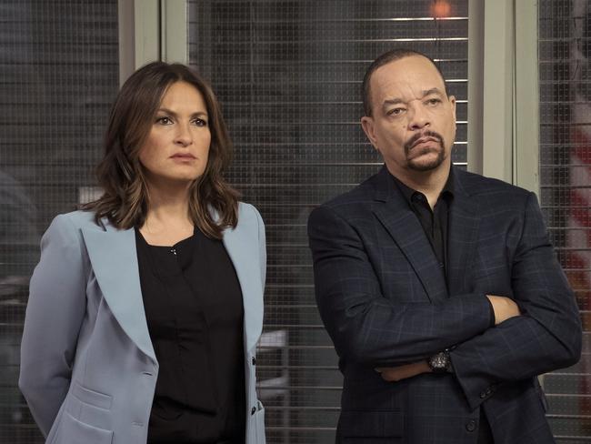 Ice-T (pictured with Mariska Hargitay) as Detective Fin Tutuola.