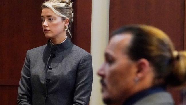 Actors Johnny Depp and Amber Heard at the Fairfax County Circuit Court. (Photo by Steve Helber / POOL / AFP)