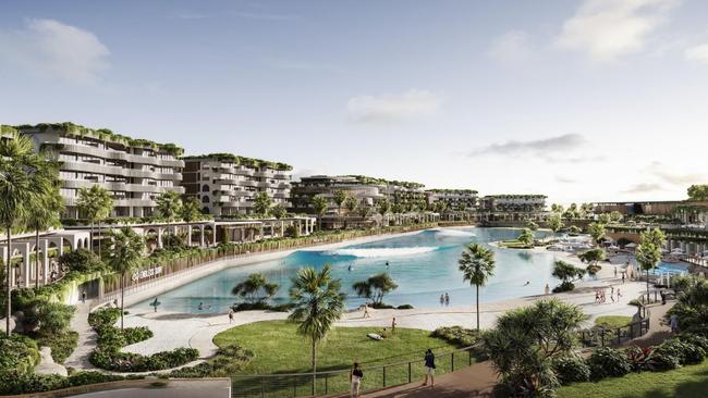 New designs showing the $300m wave pool planned for Parkwood on the Gold Coast.