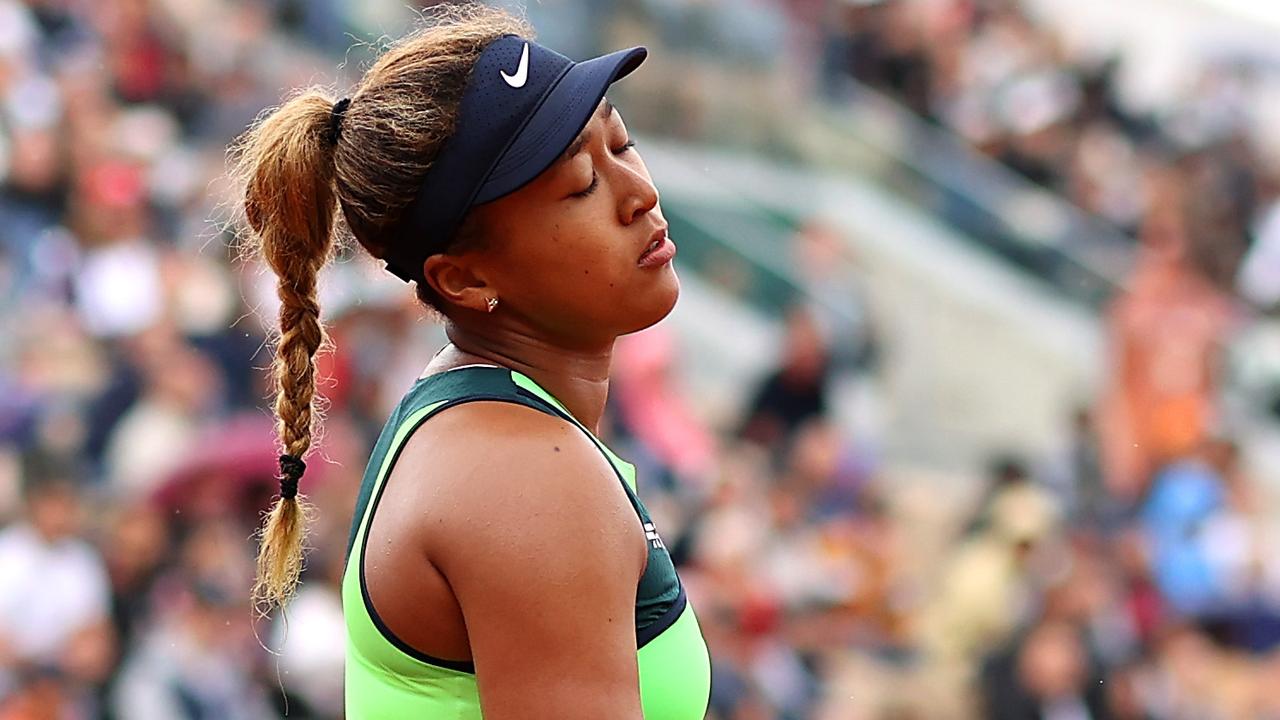 Naomi Osaka lost in the first round at Roland Garros to Amanda Anisimova. Getty Images