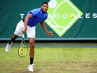 TOUGH START: Nick Kyrgios plays Radek Stepanek tomorrow night in London. Picture: Jordan Mansfield