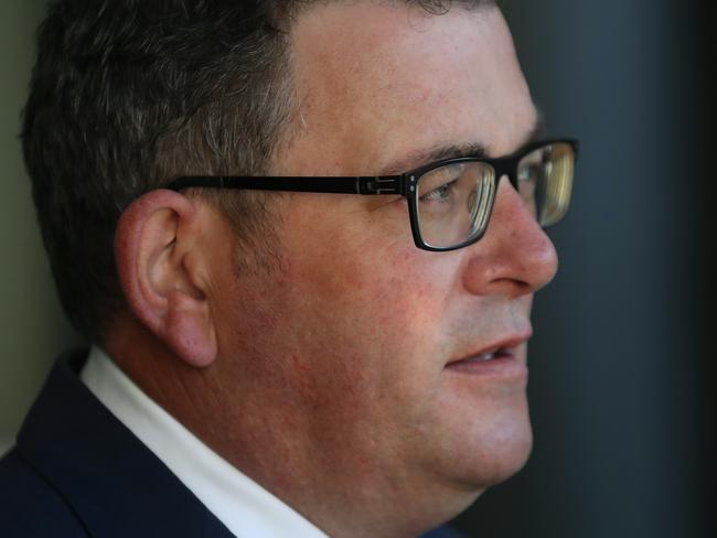 MELBOURNE, AUSTRALIA - NewsWire Photos, FEBRUARY 23, 2022. Victorian Premier Daniel Andrews holds a doorstop press conference at Parliament House. : NCA NewsWire / David Crosling