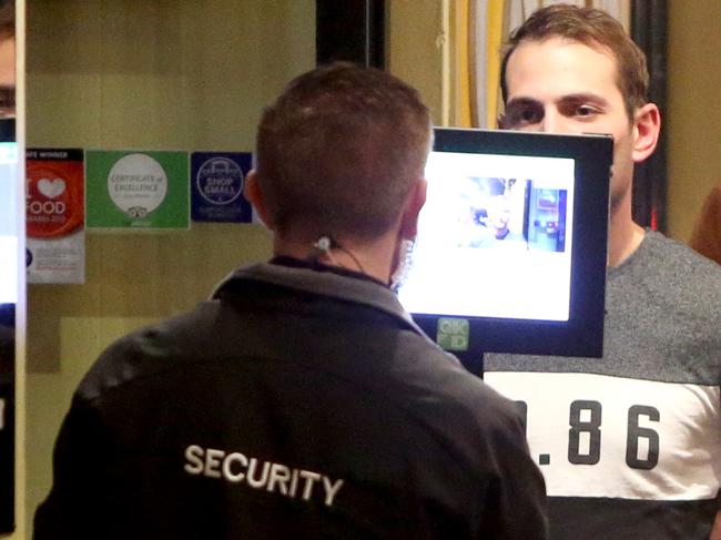 ID Scanners being used at the Caxton Hotel, Caxton St, Brisbane, on Wednesday June 6, 2018 (Image AAP/Steve Pohlner)