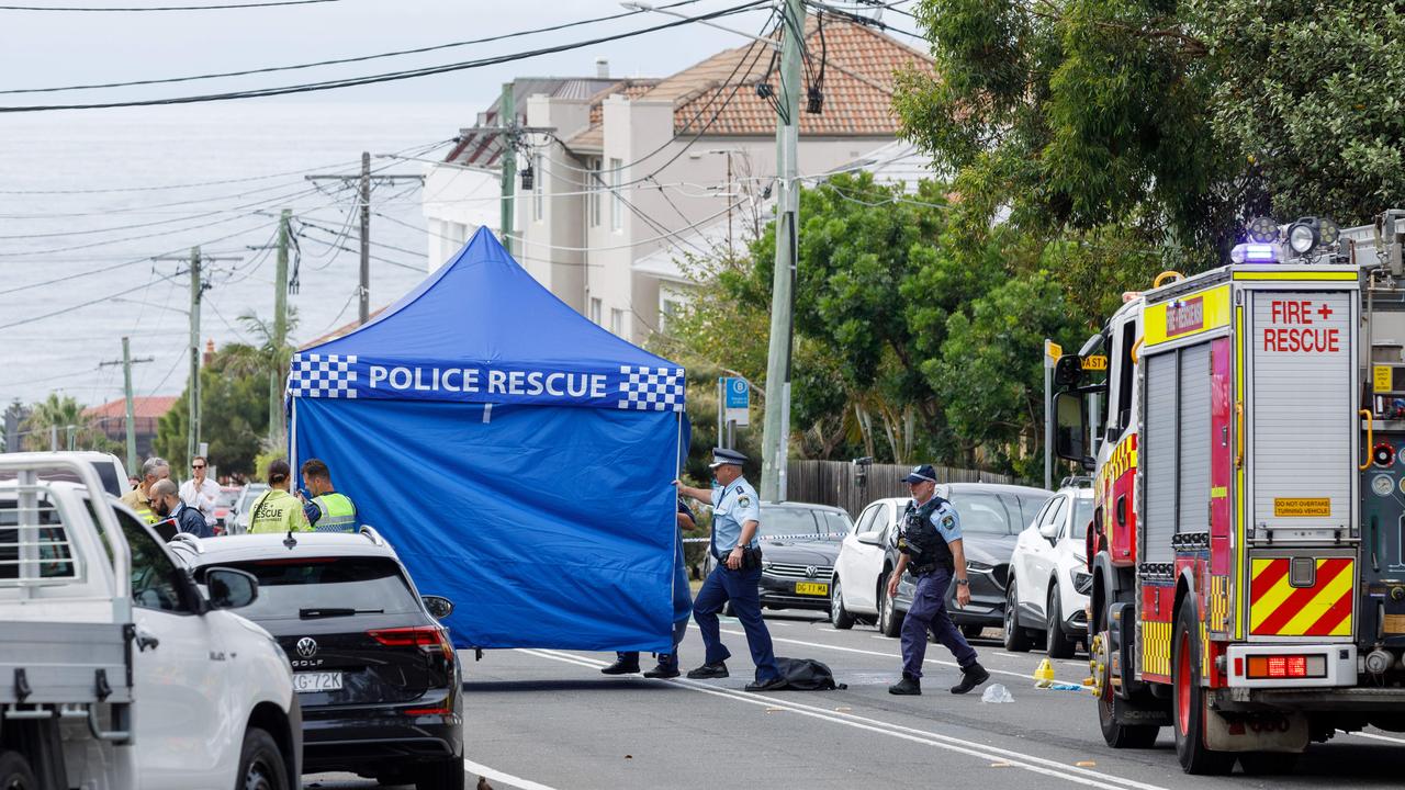 Police established a crime scene on Fletcher Street, near the corner of Silva St. Picture: Max Mason-Hubers
