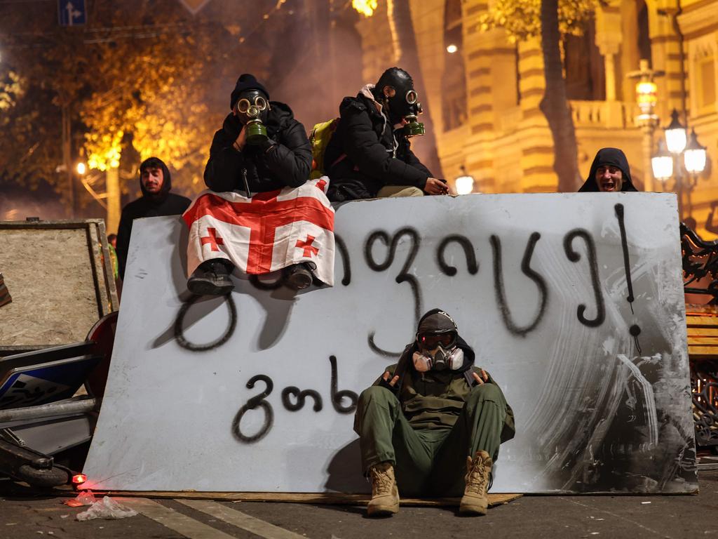 There has been unrest among the Georgian people after the Georgian Dream party claimed victory on October 26, 2024. Picture: Giorgi ARJEVANIDZE / AFP