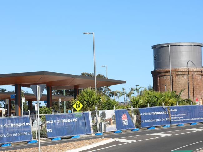 The new Byron bus interchange nearing completion on April 20, 2021. Picture: Liana Boss