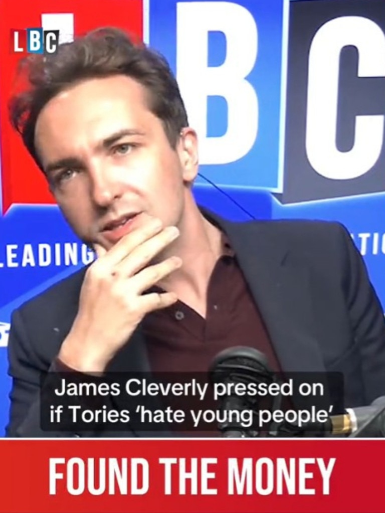 British journalist Lewis Goodall pressed the UK Home Secretary on whether their party hated young people. Picture: TikTok / LBC