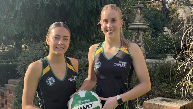Cavaliers 19 and under captain Lucy McArthur and opens shooter Sophie Brewer before Saturday's road clashes with Devon. Picture: Jon Tuxworth