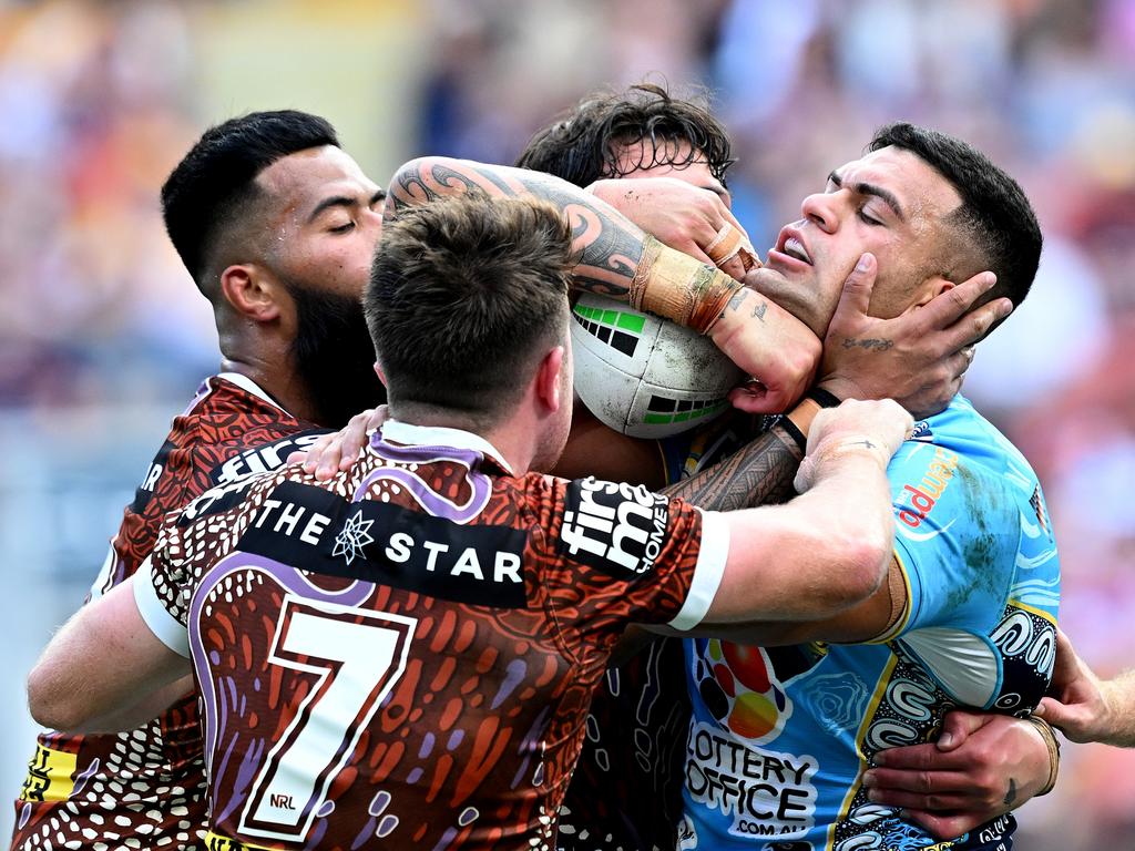 David Fifita missed Maroons selection. Picture: Bradley Kanaris/Getty Images