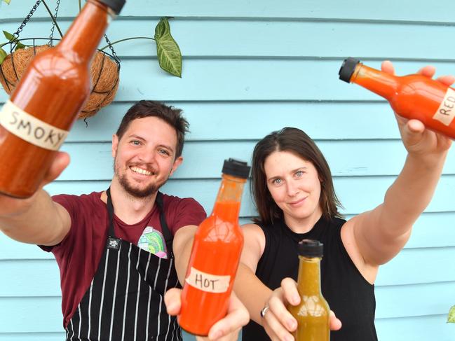 Jaimi Crocker and Brendan Chan are the co-owners of the new funky cafe The Village Pickle in Nambour. Photo: John McCutcheon / Sunshine Coast Daily