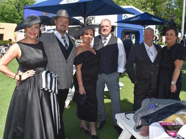 Guests in striking racewear at Penfolds Derby Day at the Flemington Racecourse on Saturday, November 02, 2024: