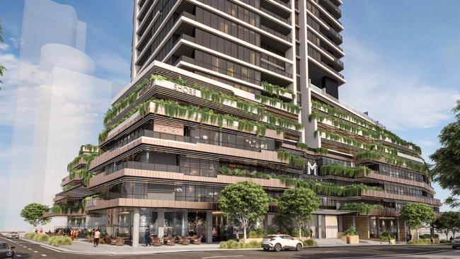 Artist impression of Meriton Shore, a Surfers Paradise supertower project proposed by Harry Triguboff. Picture: Supplied